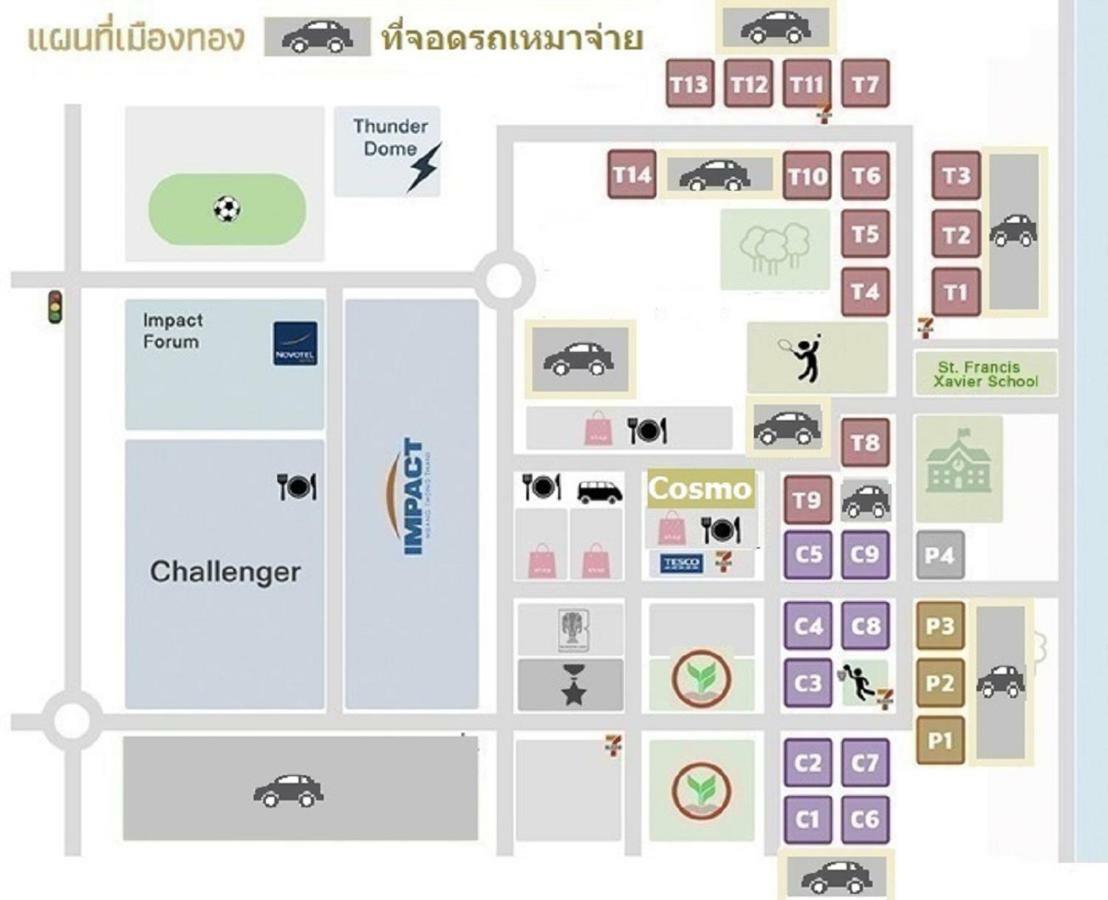 Condo P1 IMPACT Nonthaburi Esterno foto